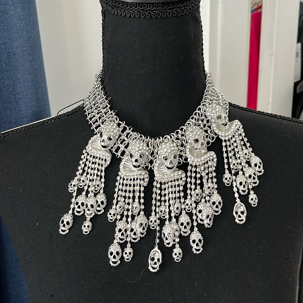 Eye candy Los Angeles, skeleton, rhinestone, necklace, new tags eye candy